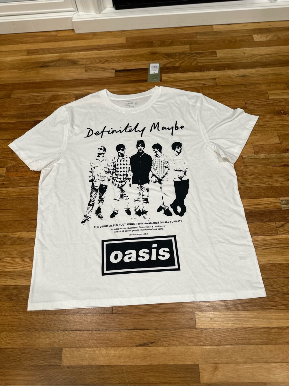 Oasis White 'Definitely Maybe' Graphic Tee